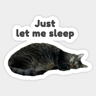 Just Let Me Sleep (kitty) Sticker